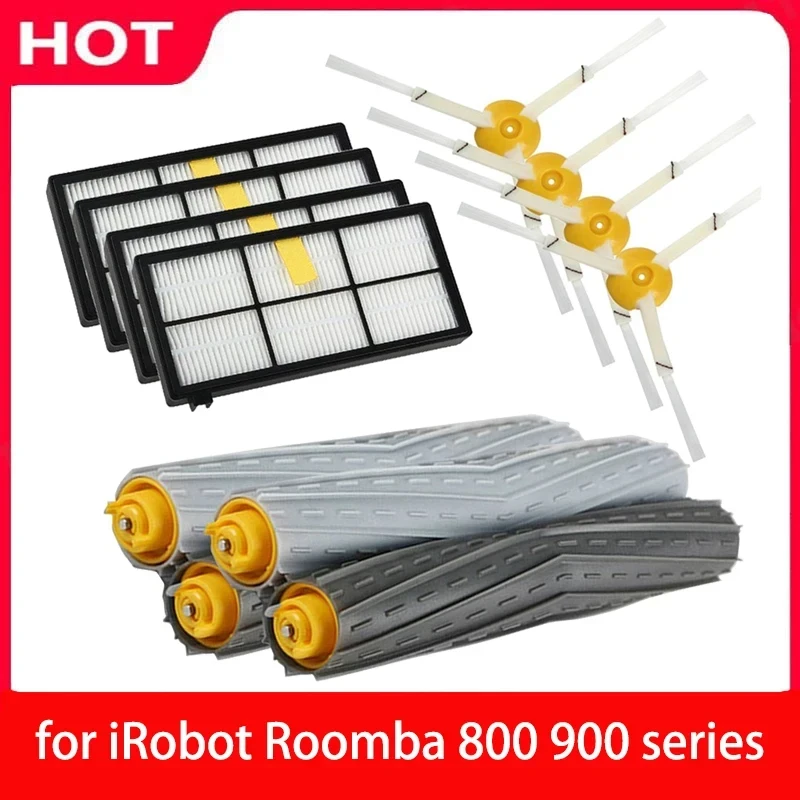 For iRobot Roomba 980 990 900 896 886 870 865 866 800 Robot Vacuum Cleaner HEPA Filters Brushes Kit Spare Main Side Brush Parts