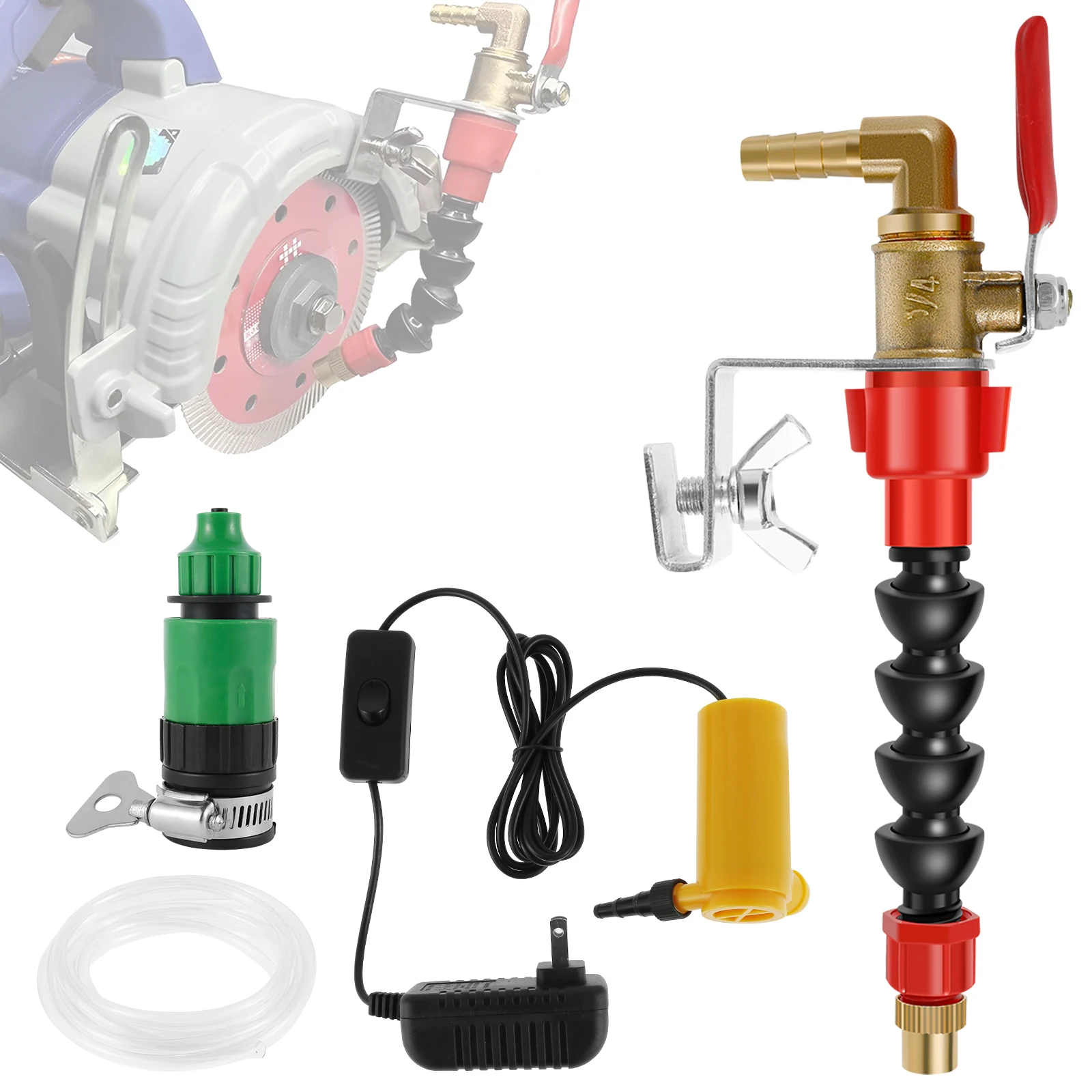 

Dust Remover Water Sprayer Efficient Dust Remover Water Nozzle Improving Cutting Effect Coolant Misting System with 16.4FT Hose