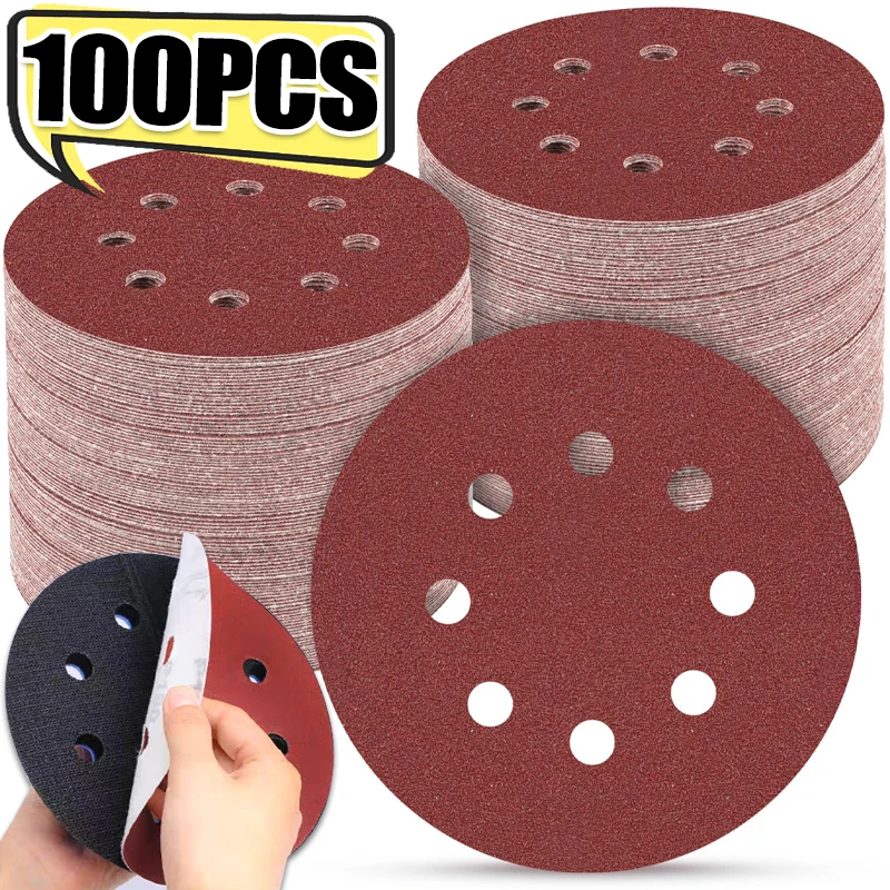 Dischi Abrasivi Da 100 Mm - Supporto A Strappo, Carta Vetrata Rotonda Confezione Da 100 Dischi Abrasivi Grana 400 Per Levigatrici Orbitali 96652406