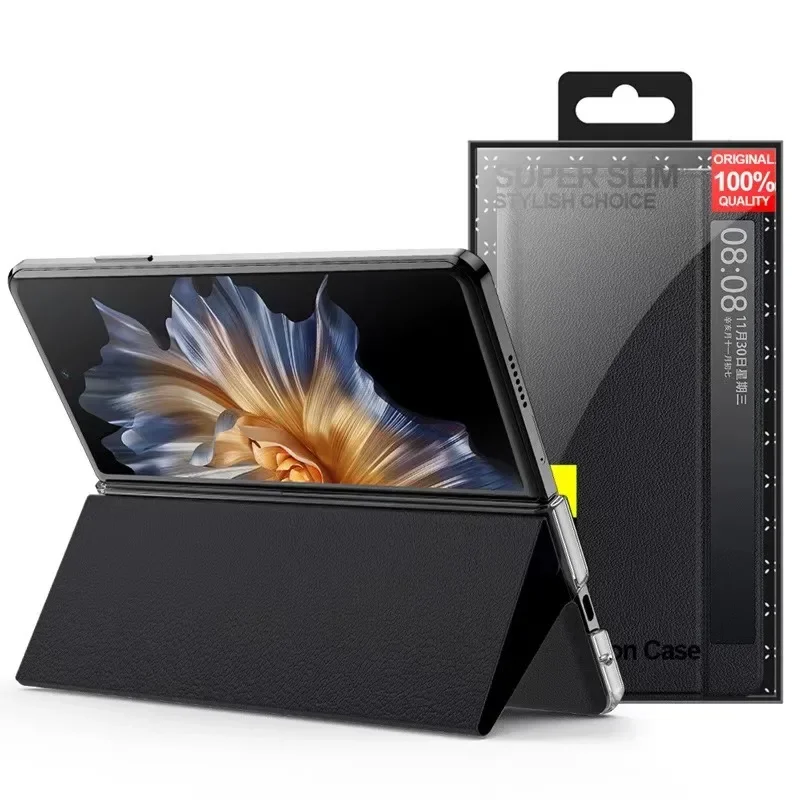 Luxury Matte Skin-Friendly Leather Flip Case - All-Inclusive Shockproof Protection with Magnetic Bracket