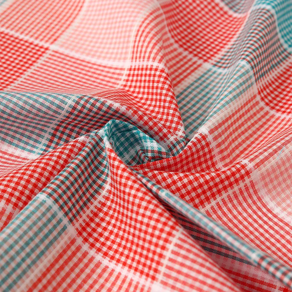 3-teiliges Damen-Taschentuch aus reiner Baumwolle mit Karomuster, kontrastierende Farbverbindung, dünnes, weiches Schweiß-Handtuch, 43 cm – Detail 10