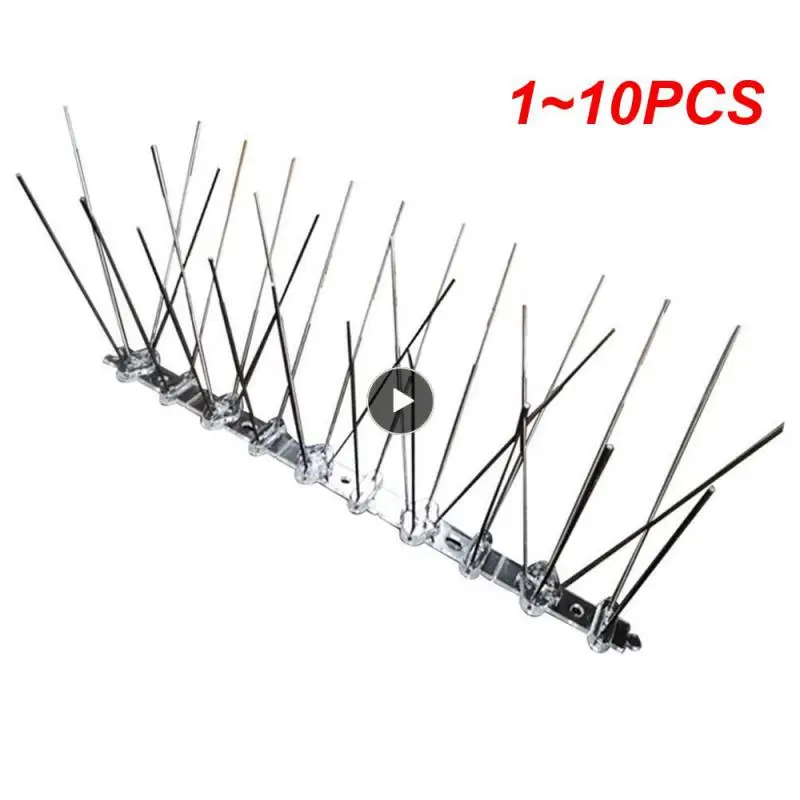 

1~10PCS Stainless Steel Bird Repellent Spikes Anti Pigeon Nail Bird Deterrent Tool Pest Control Pigeons Owl Small Birds Fence
