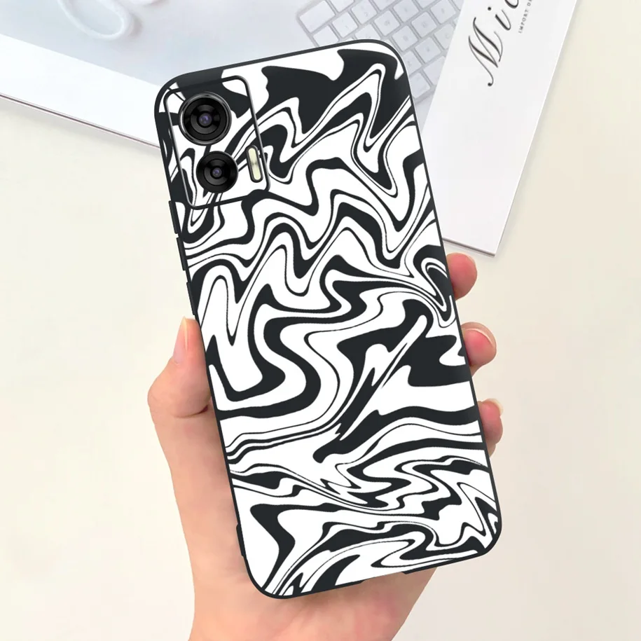 Cute Cartoon Cat Painted Bumper Soft Silicone Case