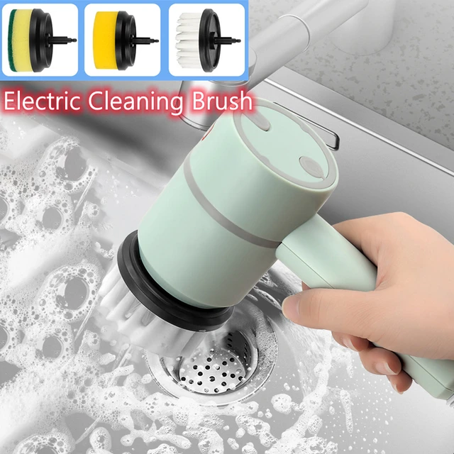 5-in-1 Handheld Bathtub Electric Brush Cleaner Scrubber for Kitchen  Bathroom Cordless Cleaning Tool for Toilet Tub Home Sink - AliExpress