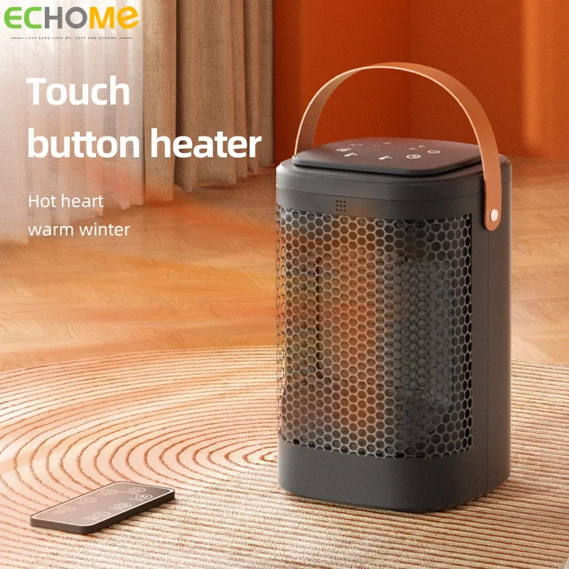 

Electric Portabale Warmer Air Blower Remote Control Touch Screen Electric Heating Fan Household Desktop Shaking Head PTC Heater