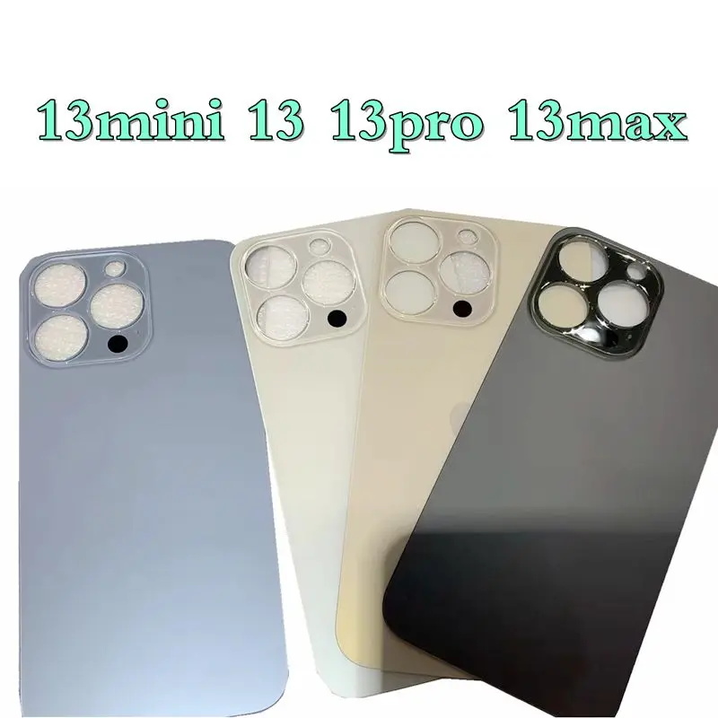 lcd cell phone 1pcs High Quality Battery Back Rear Glass For iPhone 13mini 13 PRO MAX Rear Housing Cover Replacement with Big Hole Easy Change screen for lcd phones cheap