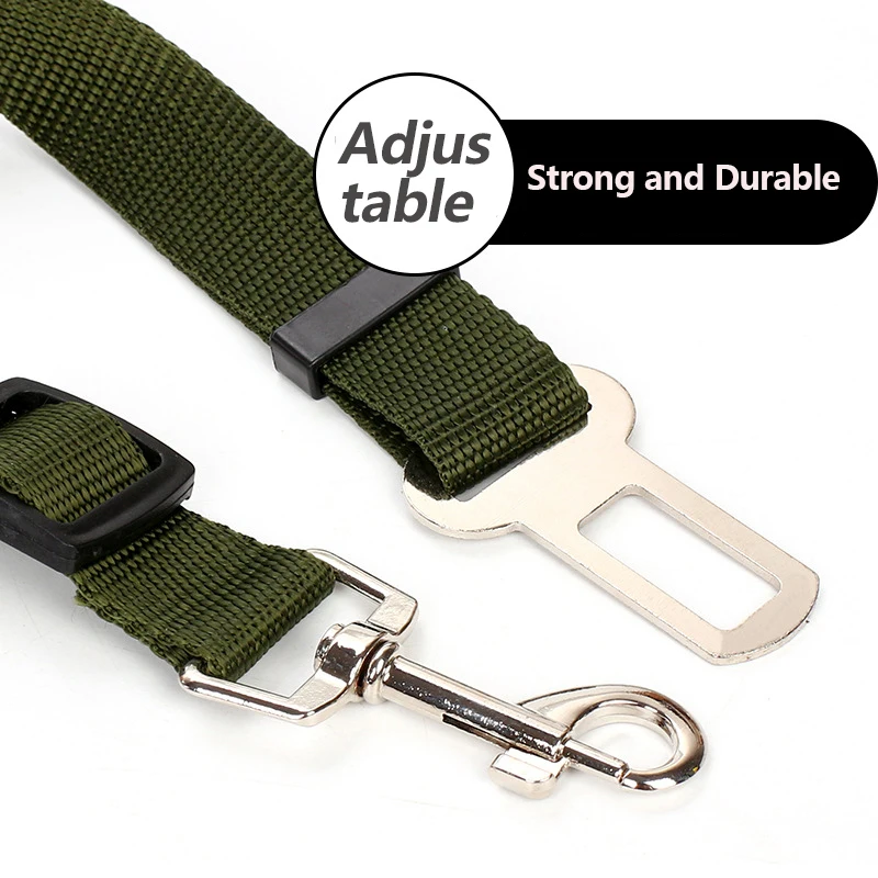 Dog Leash Adjustable Pet Car Safety Seat Belt For Small Medium Dogs Durable Travel Harness Leash Clip Accessories