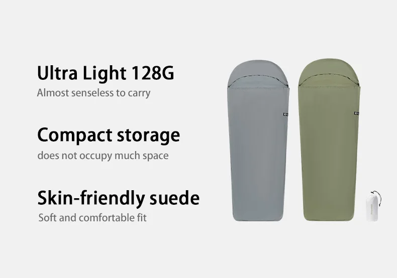 Description Picture 3 of itemNaturehike Handy Mummy Sleeping Bag Liner Thin & Light Outdoor Camping Sleep Sack Hotel Travel Sheet Packed Ultra Small Volume