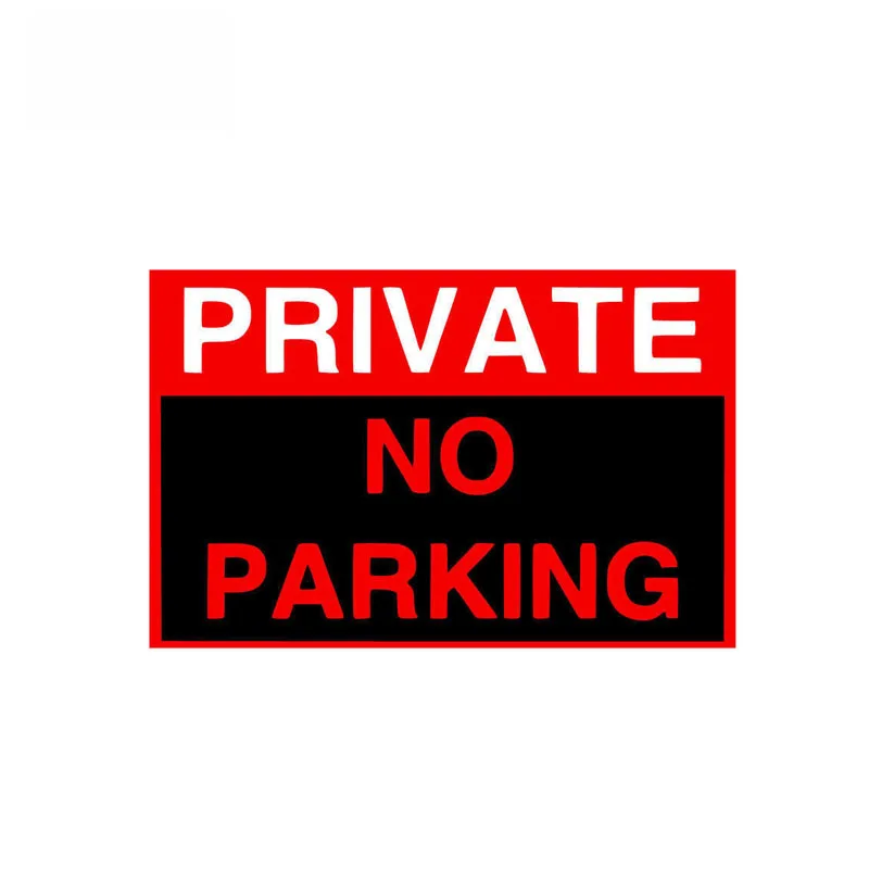 

13cm*8cm PRIVATE NO PARKING Car Sticker Funny PVC Decal Waterproof Reflective Automobile Styling Decoration