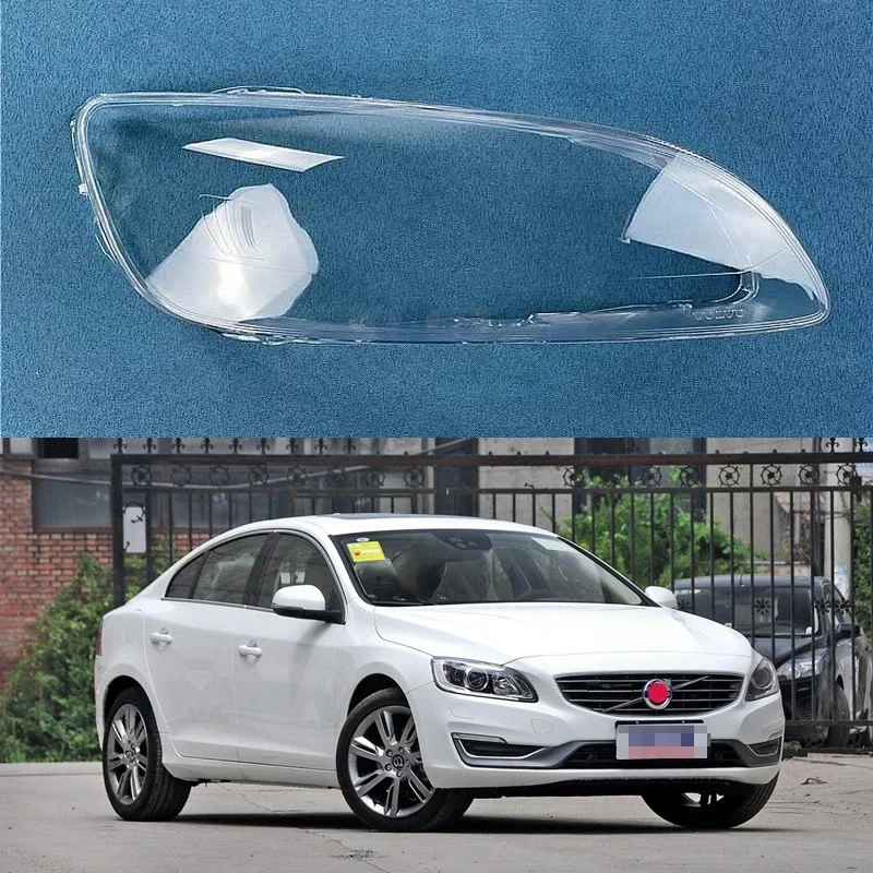 

For Volvo S60 S60L 2014 2015 2016 17 2018 2019 Car Accessories Headlight transparent housing large lampshade Lamp shell surface