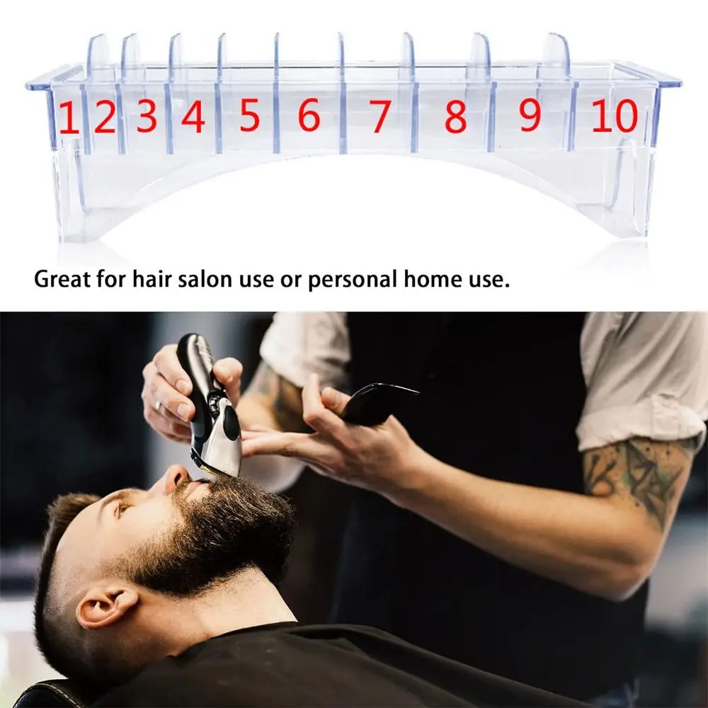 Transparent Clipper Guard Holder Durable Rectangular Barber Shop Hair Clipper Storage Box Universal Clipper Comb Case 2