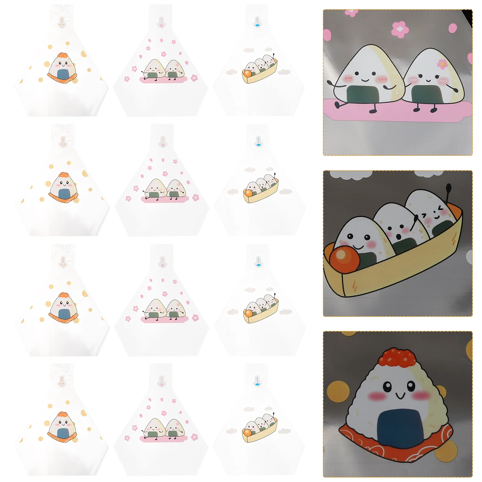 

Cute Sushi Packaging Bag Disposable Onigiri Wrappers Rice Ball Packing Bags Japanese Onigiri Packing Bags (Assorted Style)
