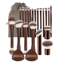 Set di pennelli per il trucco da 20 pezzi, fondotinta, correttore, cipria, ombretto, fard, strumenti per il trucco - immagine 3