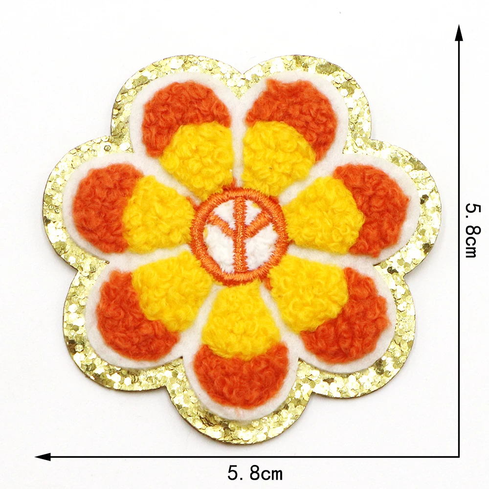 Neue Frieden Hippie Retro Patches für Kleidung Thermo kleber Patches Eisen auf gestickte Patches auf Kleidung Aufkleber DIY Applikation – Detail 10