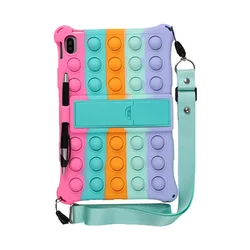 Copribatteria per tablet in silicone morbido per bambini con bolle da premere