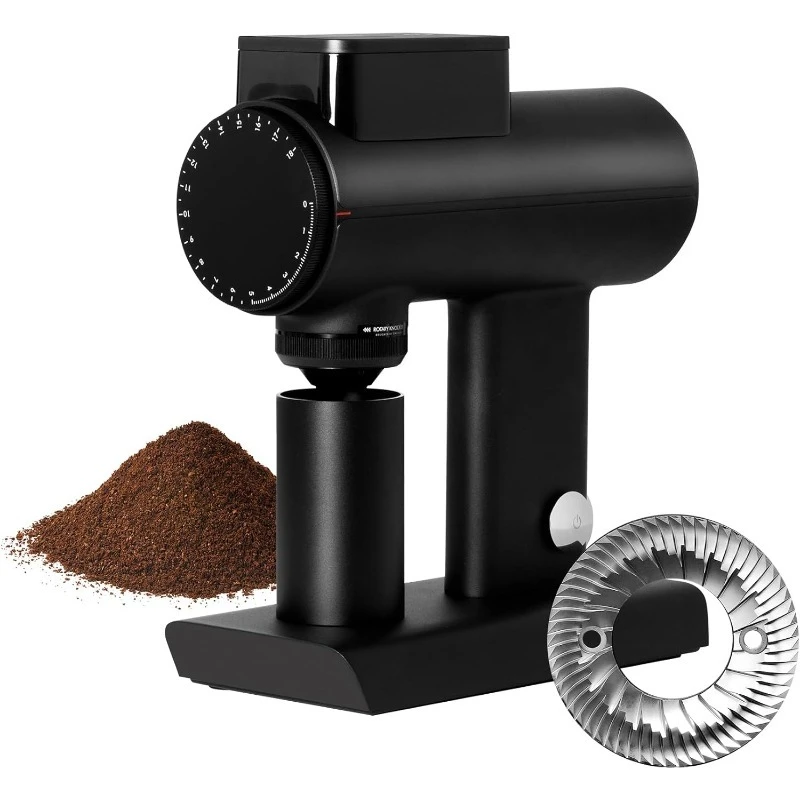 Sculptor 078S Flat Burr Coffee Bean Grinder, Electric Espresso Grinder with Stepless Coarseness Adjustment, Suitable fo