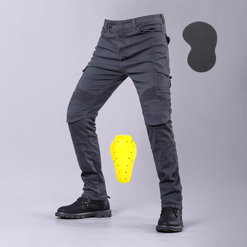 

spring Autumn Motorcycle Riding Jeans With Armor Knee Hip Pads Motocross Racing Pants Motorbike Cycling Trouser Protective Pant