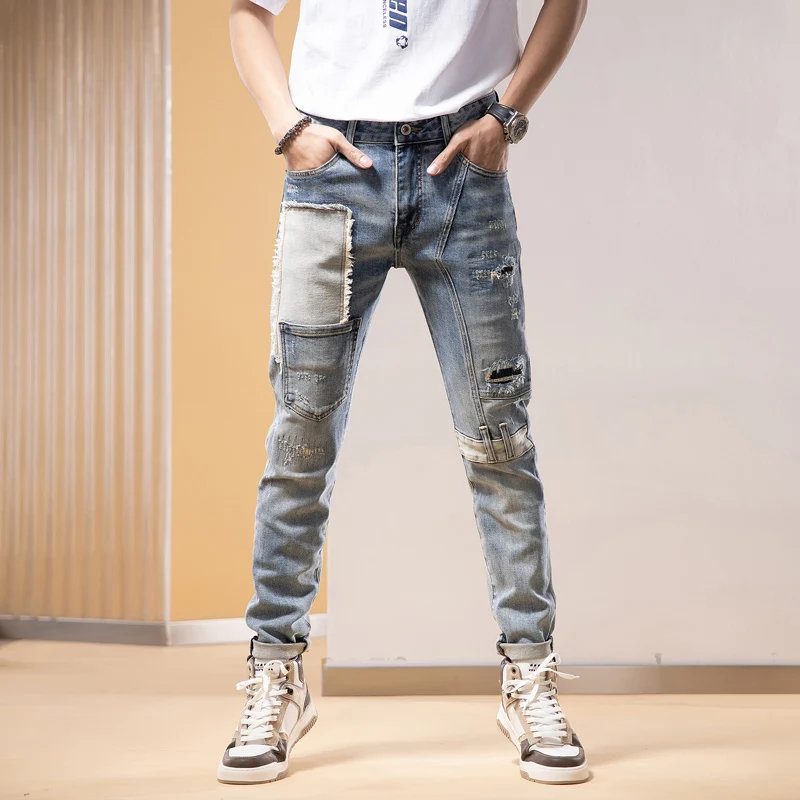 Джинсы мужские в стиле ретро