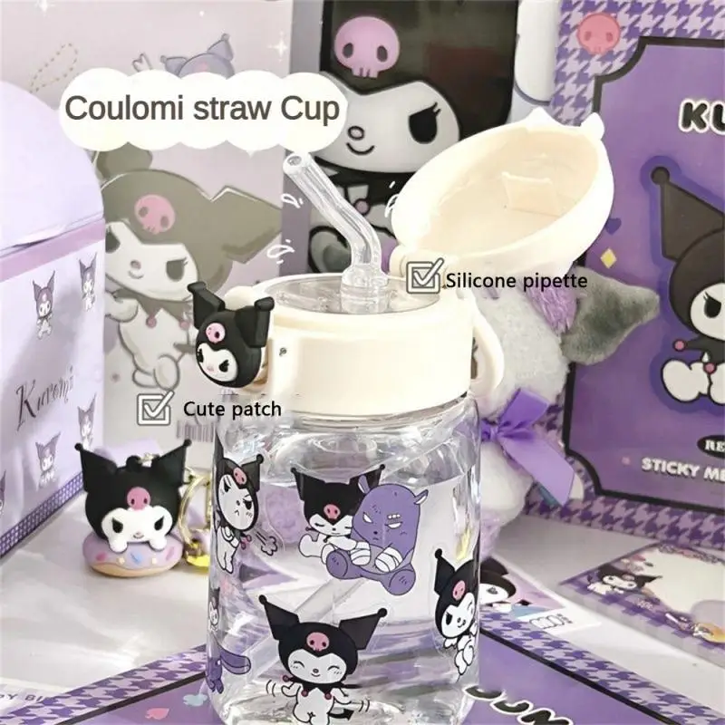 400ml High-Temperature Resistant Cup High Appearance Cartoon Cup With Straw Portable For Household School Travel Bottles