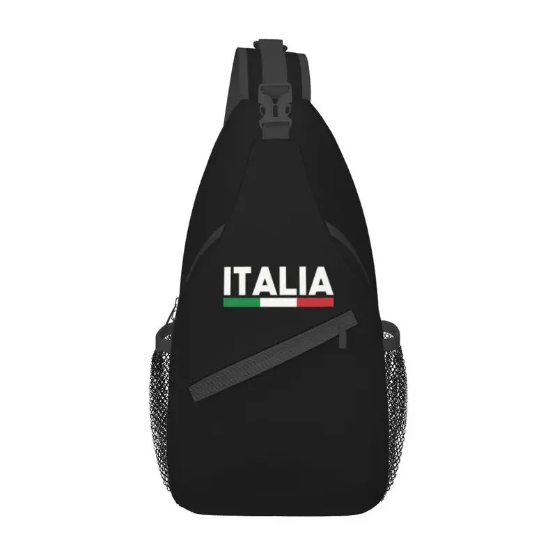 

Customized Flag Of Italy Sling Bags for Men Cool Italian Patriotic Shoulder Chest Crossbody Backpack Traveling Daypack