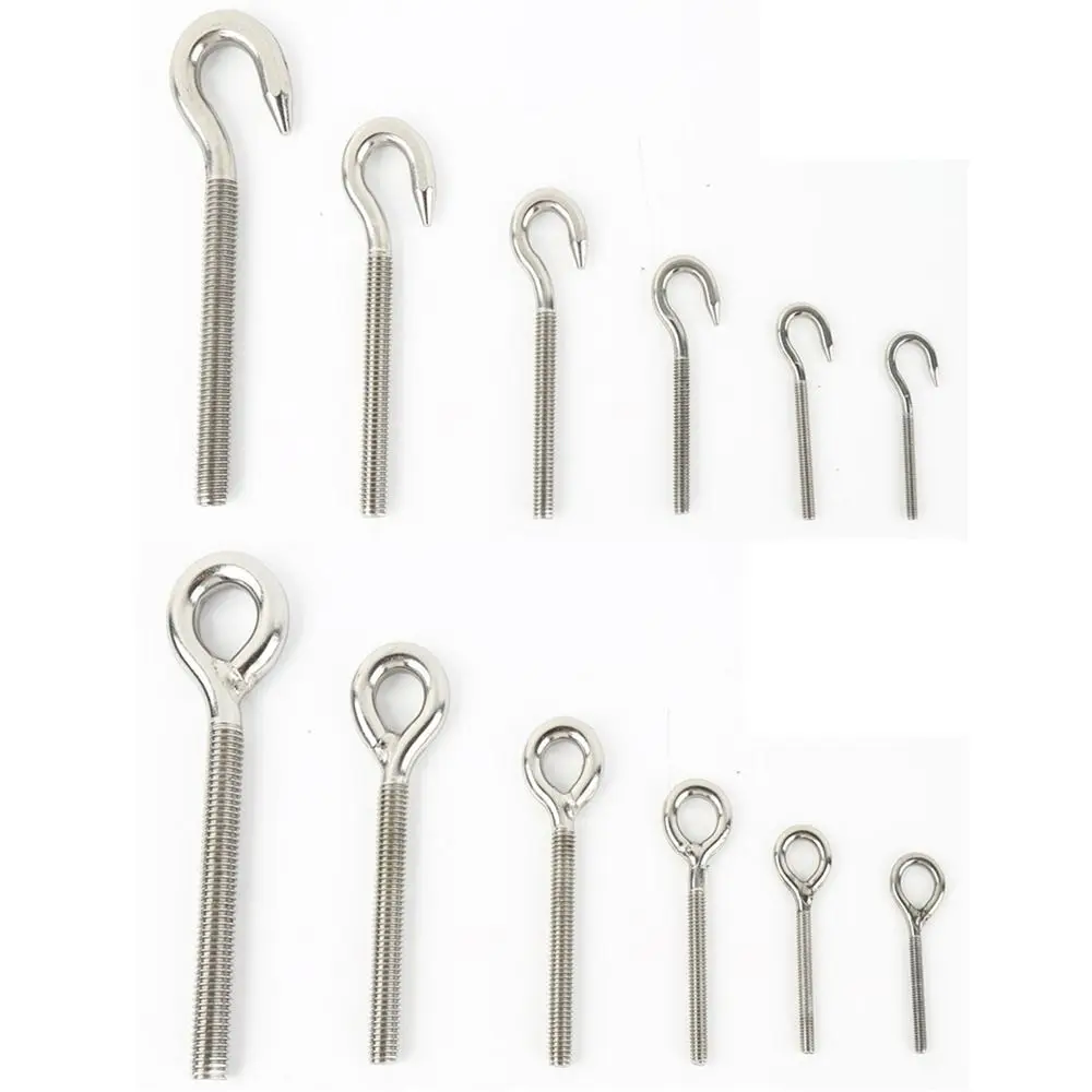 1Pc Suspension Sheep Eye Screw 304 Stainless Steel Fasteners Tools Hanging Hook without Nuts M4 M5 M6 M8 M10 Bolt Ring Hardware stainless steel screws