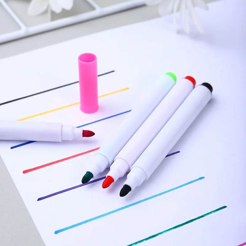 다색 수성 화이트보드 마커, 부드러운 미세 포인트, 어린이 색칠, 낙서 및 필기용 지울 수 있는 드로잉 펜