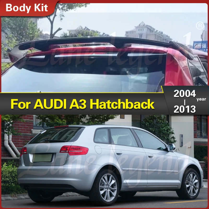 

Car Rear Roof Spoiler Lip For Audi A3 Sportback 8P Facelift 2004-2013 Rear Wing Carbon fiber ABS Body Kit Tuning Accessories