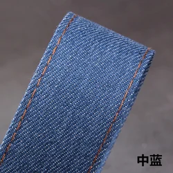 DIY Denim Fabric Edge Band for Handmade Jewelry and Clothing Accessories (Medium blue)