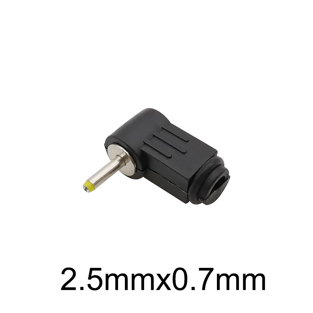 5 Stück 2,5 x 0,7 3,5 x 1,1 3,5 x 1,35 4,0 x 1,7 4,8 x 1,7 5,5 x 2,1 5,5 x 2,5 mm DC-Netzstecker 90 Grad Winkel rechtwinkliger Schweißanschluss – Detail 6