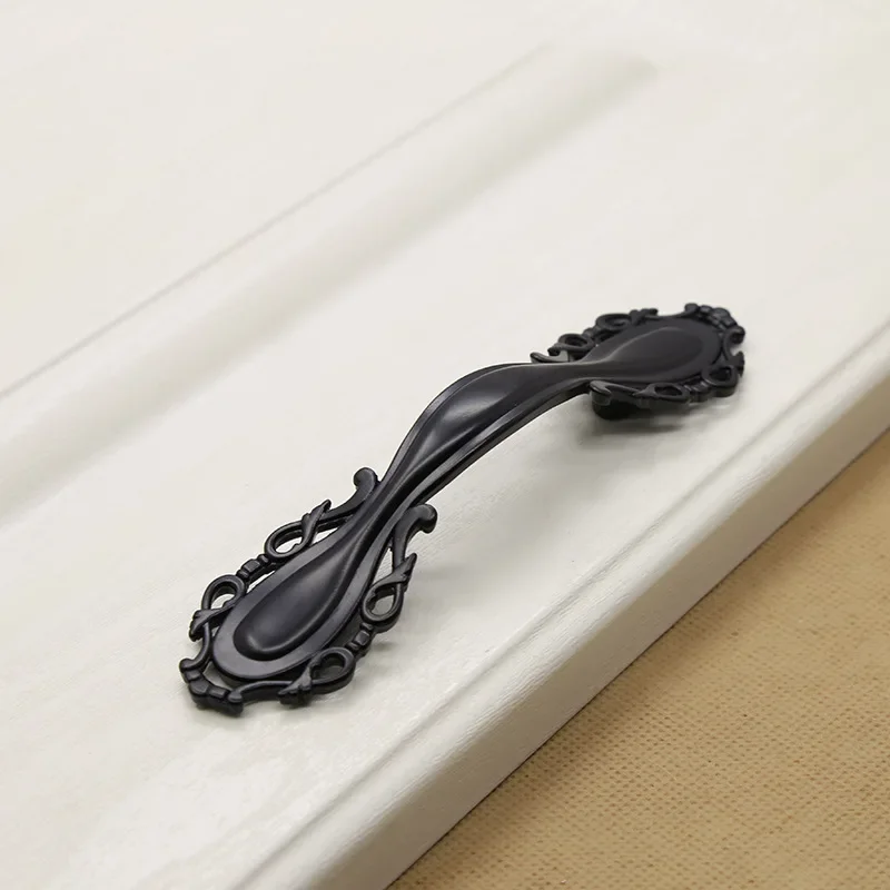 American Style Piano Black Hardware Cabinet Knob European Style Garden Handle Door Pull