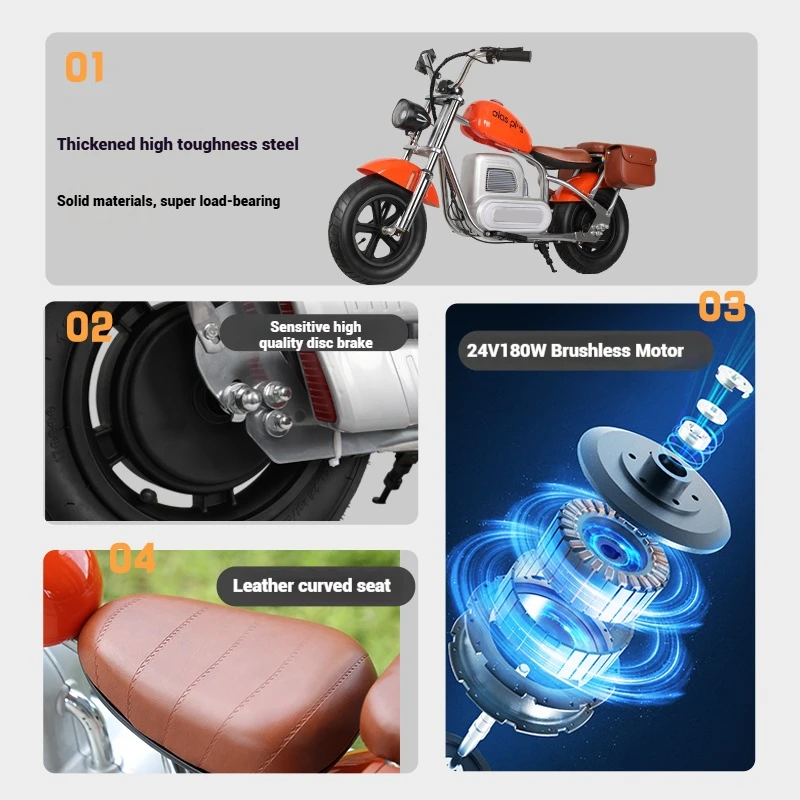 Children's electric motorcycle mini motorcycle 20km 40km distance optional light weight adults can also ride