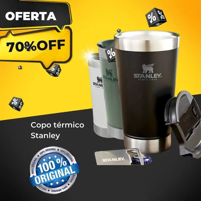 Stanley Copo Termico 473ml Beer Thermal Cup Tumbler with Lid and Opener  Stainless Steel Vacuum Insulated