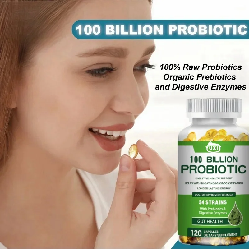 Prebiotics Enzyme Capsules-with Probiotics & Prebiotics 30/60/120 Capsules Non-GMO and Gluten Free Supplement
