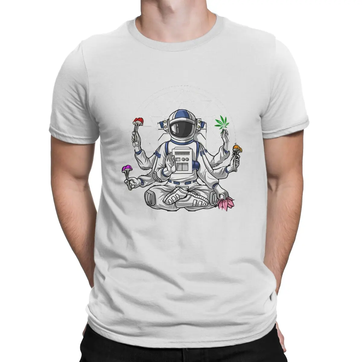 thumbnail image 1 of Camiseta psiconauta psicodélica de astronauta, impresionante camiseta de algodón puro, camiseta de manga corta, camiseta de psiconautas, ropa clásica de cuello redondo, 1 of 7