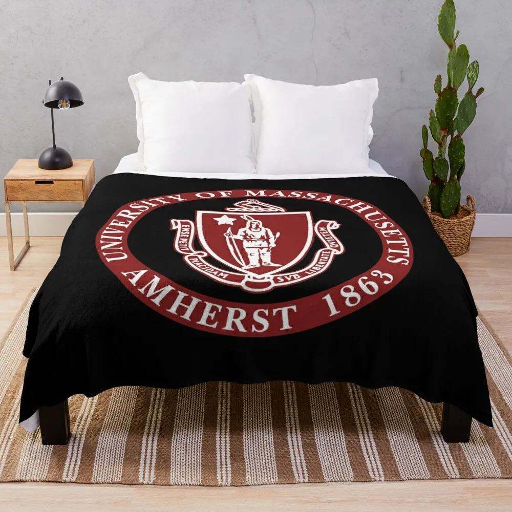 

University of Massachusetts Amherst Throw Blanket Polar Plaid decorative Cute Plaid For Sofa Thin Blankets