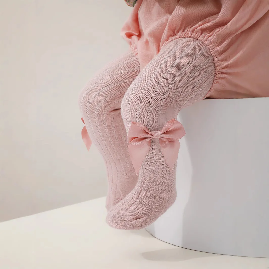 1Pcs Kids Tights Spring Autumn Princess Bowknot Girls Fashion Comfortable Breathable Cotton Pantyhose for Babies Stocking