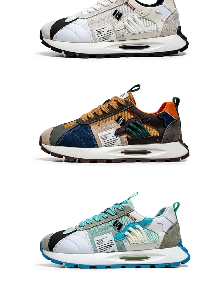 Fashion Designer Men Shoes Dissolve Thick Shoes Casual Sneakers Men Platform Trend Chunky Sneakers Walking Shoes