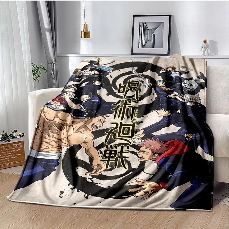 JJK Gojo Satoru Coperta In Micropile Super Morbida, Motivo Anime Geto Suguru /Itadori, Yuuji/Sukuna, Coperta Di Flanella, Per Biancheria Da Letto E Divano (Fushigura Megumi, 80 X 120 Cm - 11