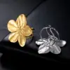 Grands anneaux à fleurs en métal en acier inoxydable pour femmes, plaqué or, Vintage, ouvert, mode élégante, étanche, bijoux de doigt, cadeaux