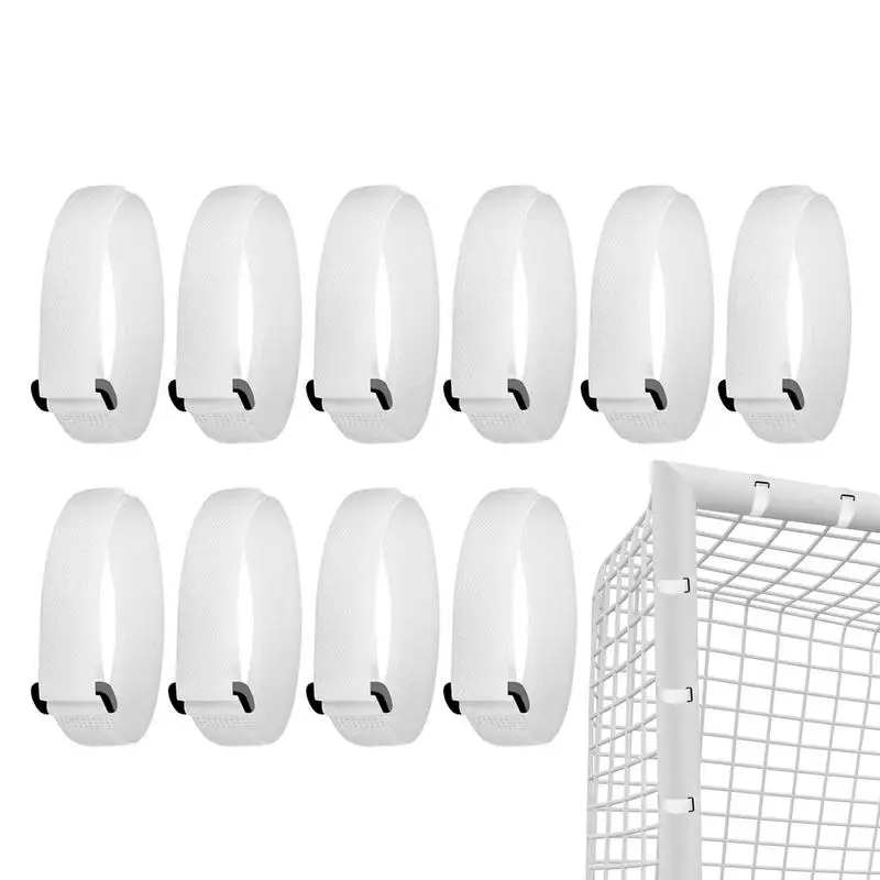 10pcs Soccer Net Straps Easy Install Soccer Goal Net Attachment Straps Replacement Parts Buckle Design Clips