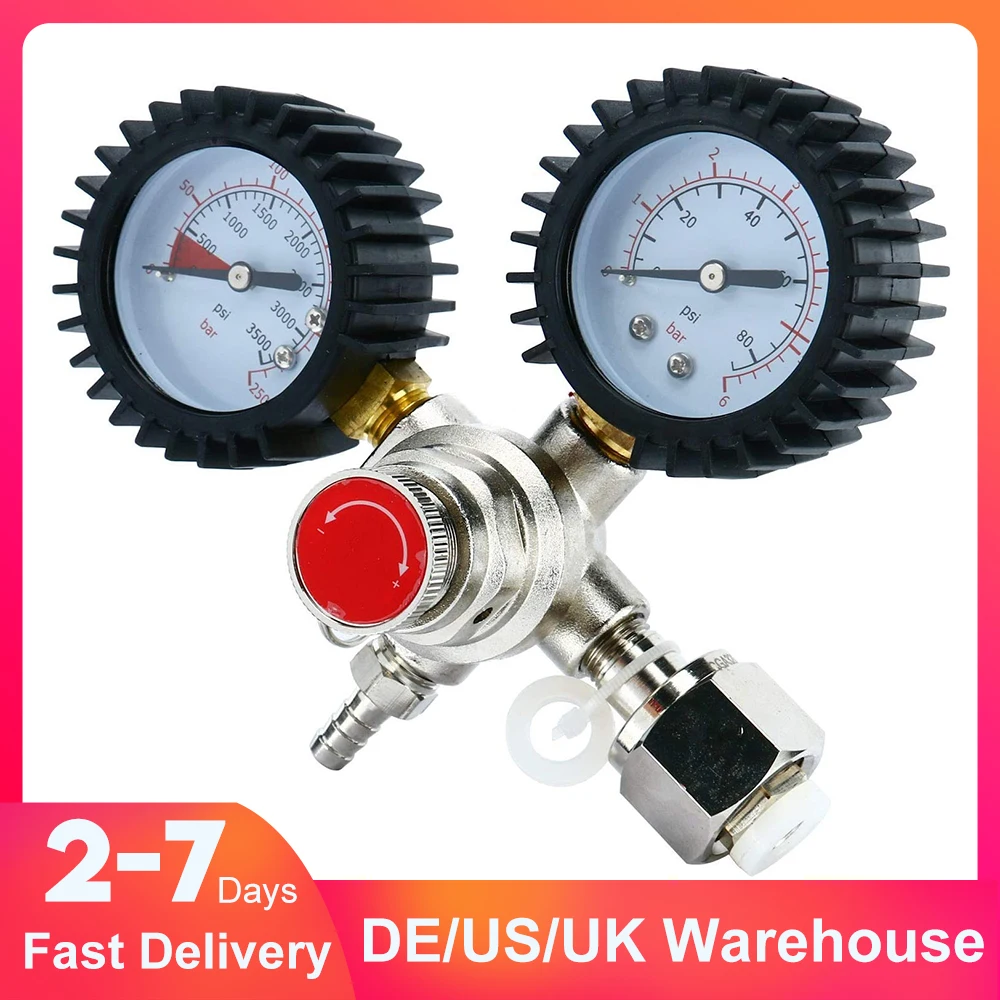 VOGVIGO Portable Double Gauge Beer CO2 Pressure Relief Valve Safety Keg