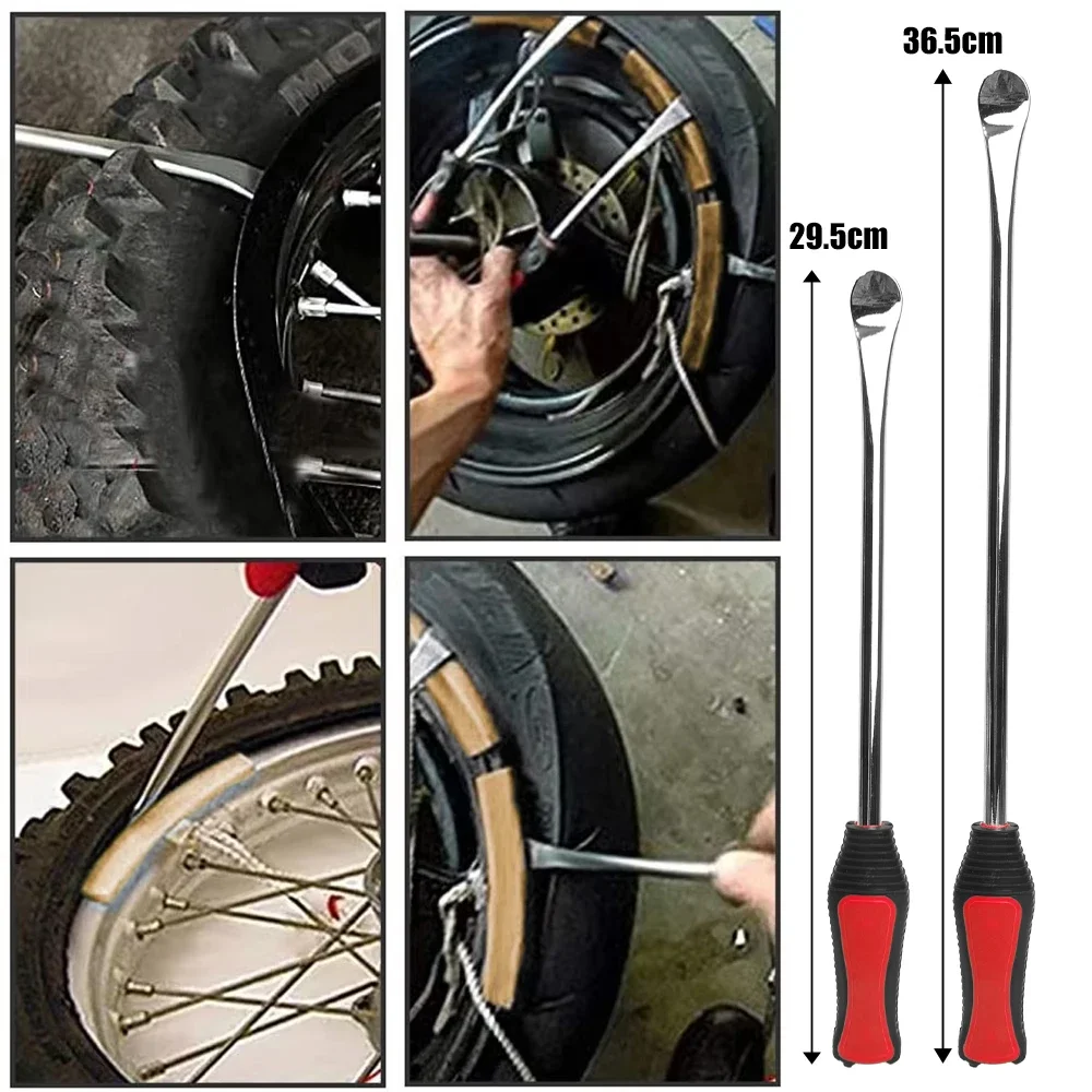 Car Tire Pry Bar Rim Protector Kit Multifunctional Wheel Tire Repair Tools Auto Motorcycle Bicycle Changing Levers Crowbar