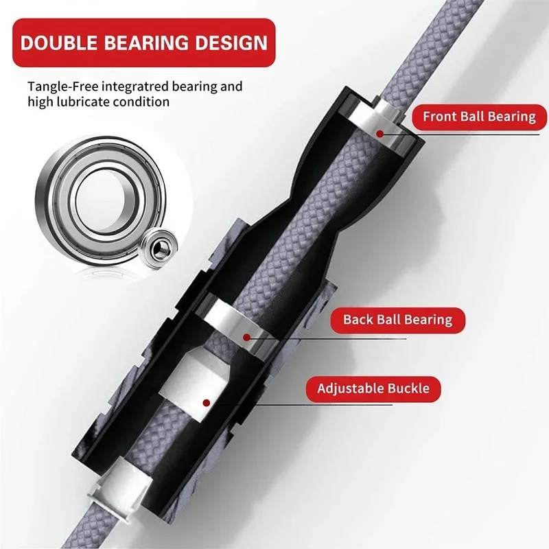 Jump Rope Bearing Jump Rope Adjustable Jump Rope Speed Weight Fitness Adult Kids Fitness Equipment Workout MMA Training Gear