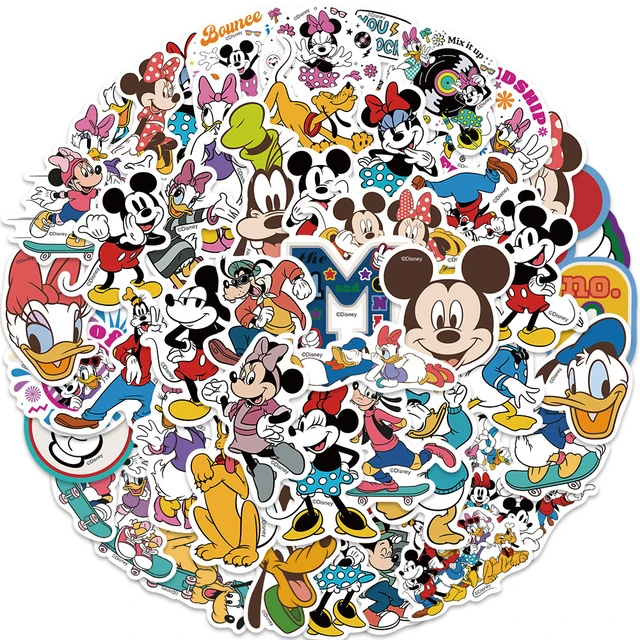 10/30/50/100pcs Disney Mix Character Cartoon Anime Stickers Cute Princess  Mickey Decals Laptop Phone Luggage Sticker Kid Toy - AliExpress