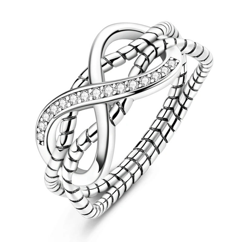 925 Silver Double Heart Zircon Ring Finger Wedding Ring DIY Women Fine Jewelry Gift Valentine's Day Silver heart ring,Silver rings,Silver ring,Wedding rings