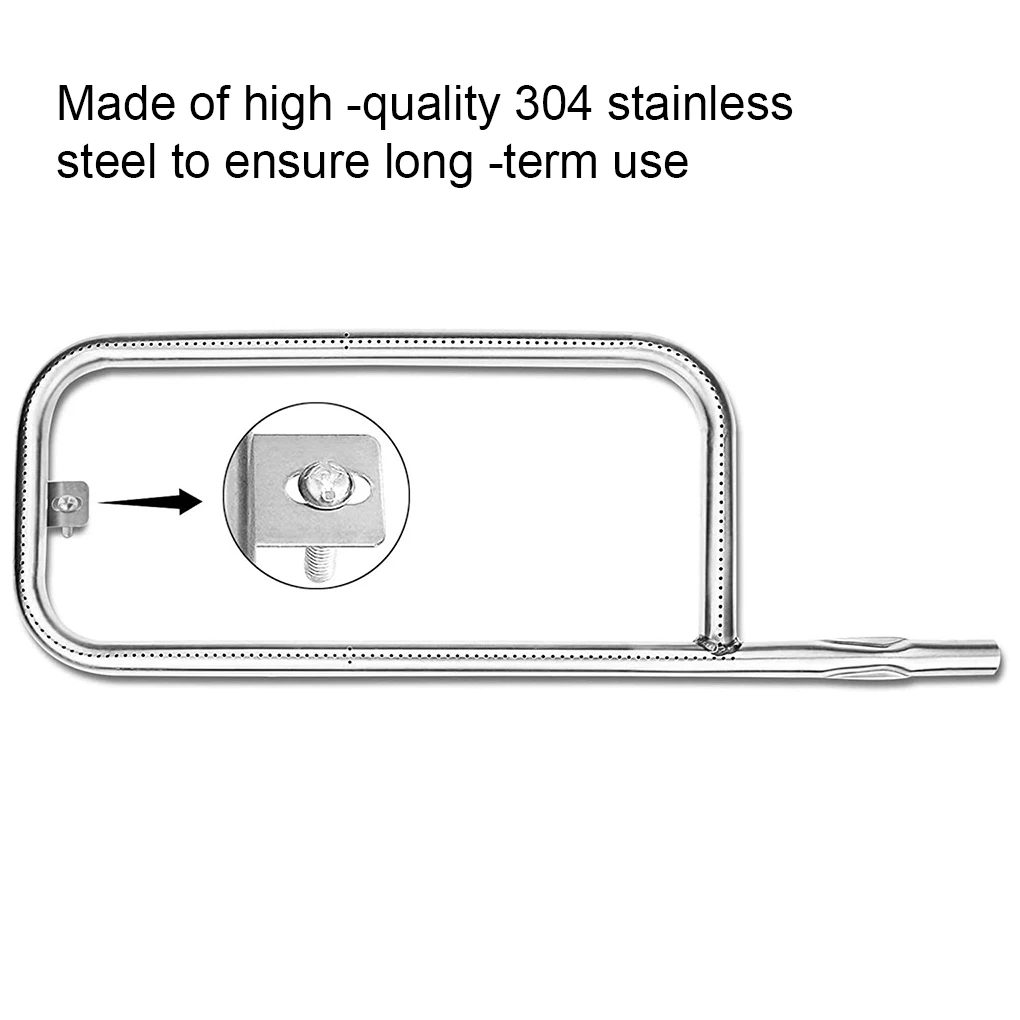 Stainless Steel Burner TubeBurner Set Fits FOR Weber Q200/Q2000 P-shaped Pipe Metal Grid Burner Q300 Outdoor BBQ Grill Parts