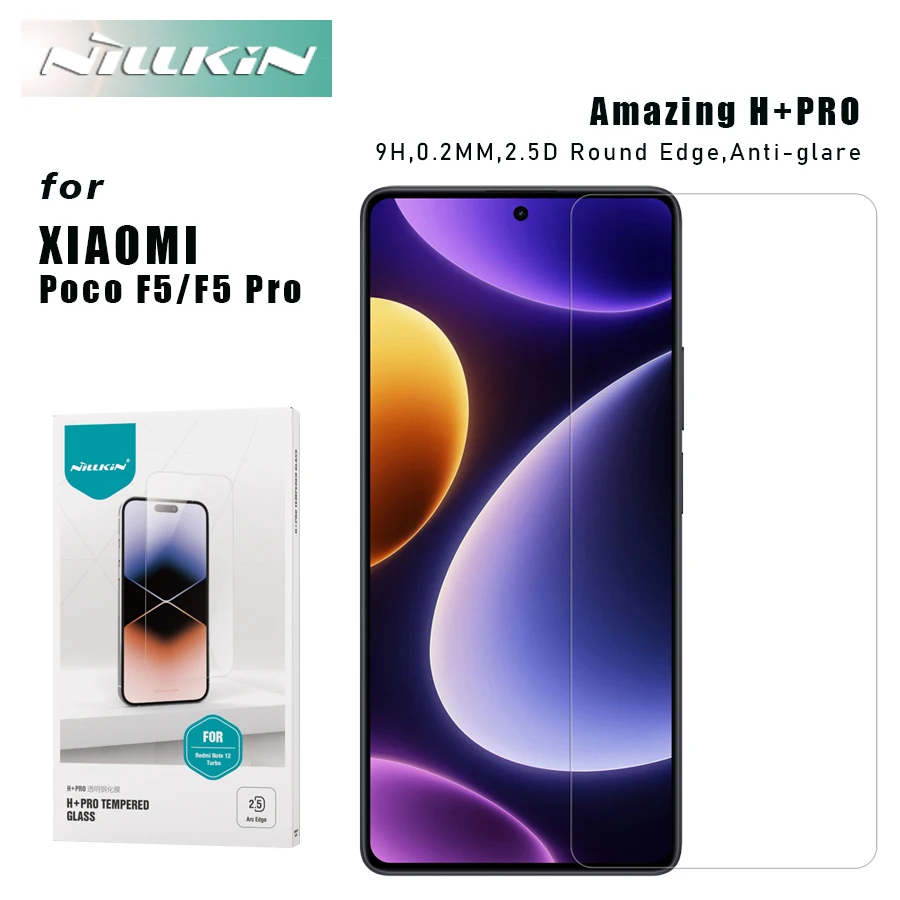 

Nillkin for Xiaomi Poco F5 Pro Glass H+PRO/CP+PRO 2.5D Anti-Explosion Tempered Glass Screen Protector for Xiaomi Poco F5 Pro