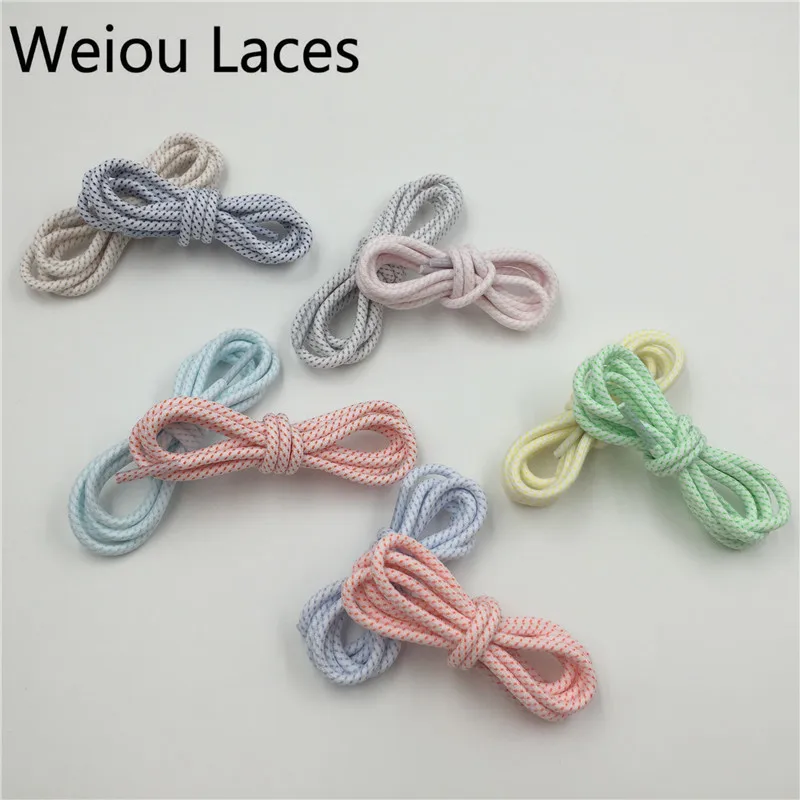 (30pairs/Lot) Weiou 16 Colors Athletic Hiking Custom Made Shoe Laces Walking Boot Laces Polyester Round Multi Color Shoelaces