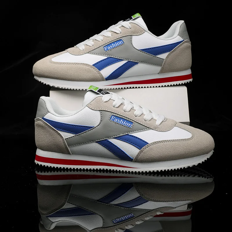 

Fashion Low Cut Blue Casual Sneakers for Men Breathable Lightweight Men's Sport Shoes Non-slip Running Shoes Man chaussure homme