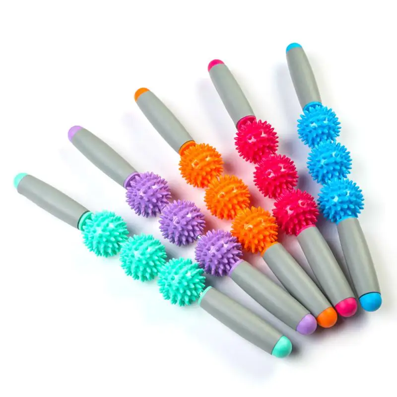 

Массажные шарики для спины, ролик для мышц, Йога, инструмент для расслабления тела, спина, талии, рук, ног, массажная палочка для тренажерного зала